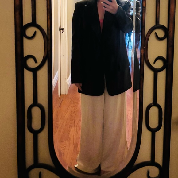 Zara Faux Leather Blazer Size Small Black NWOT - Picture 6 of 8